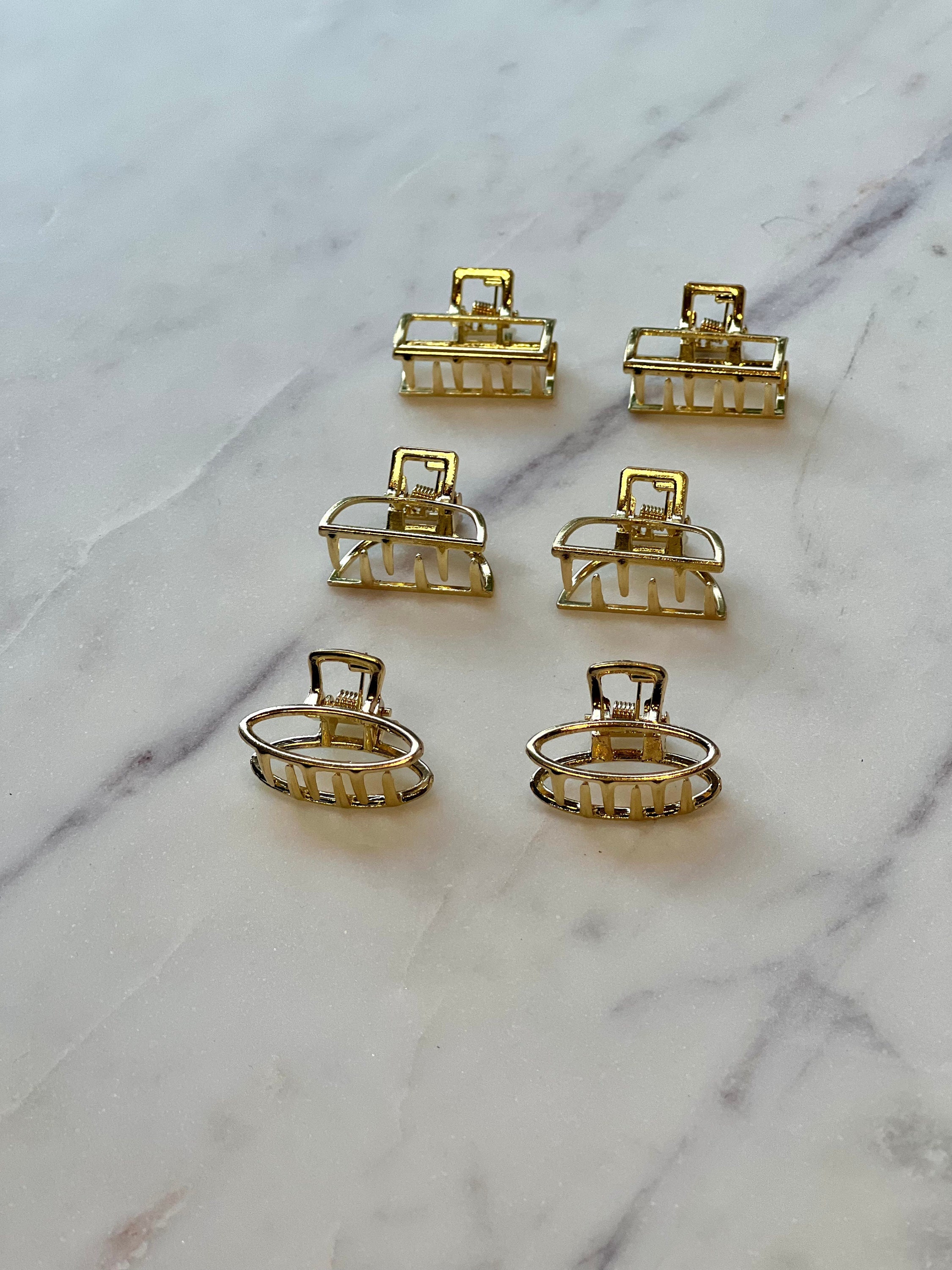 12 Kleine Haarklammern Gold – Metall Haarspangen, Rutschfest Für Dickes & Dünnes Haar, Mini Jaw Clips