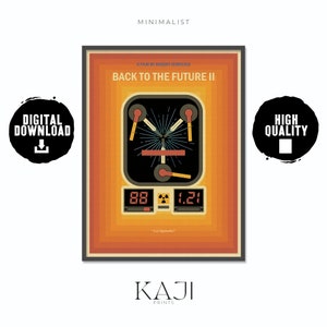 MINIMALIST Movie Poster - Back To The Future II 1989 Printable Wall Art