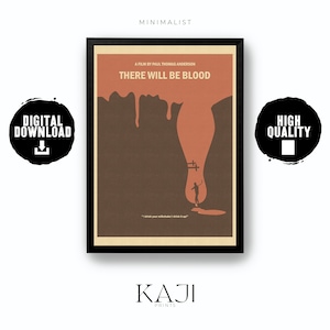 MINIMALIST Movie Poster - There Will Be Blood 2007 Printable Wall Art