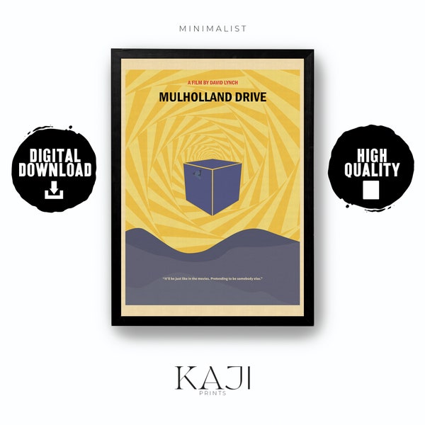 MINIMALIST Movie Poster - Mulholland Drive 2001 Printable Wall Art