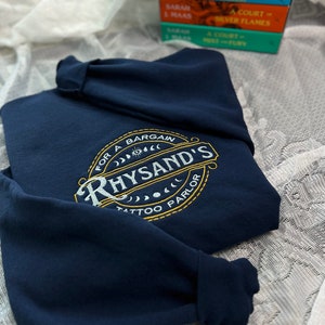 Rhysand ACOTAR geïnspireerd sweatshirt, Tattoo Rhysand-trui, Rhysand-geborduurde trui, Bat Boys, Night Court, High Lord, Booktok, Fantasy