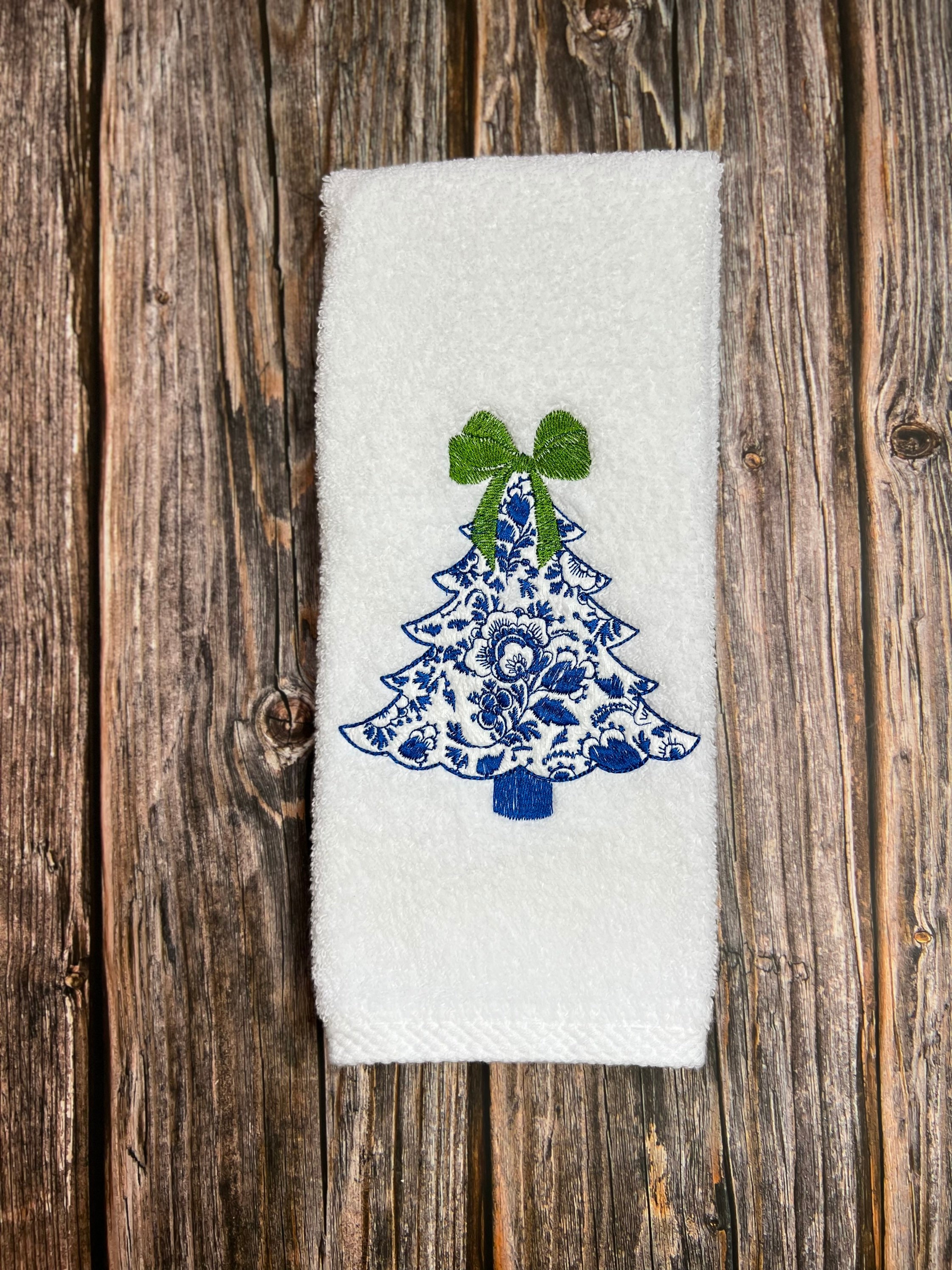 Blue christmas towels sale