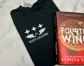 Camisa bordada de chaqueta de vuelo de Xaden Riorson, camisa inspirada en Fourth Wing, Basgiath War College, Riders Quadrant, Dragon Rider, Wingleader