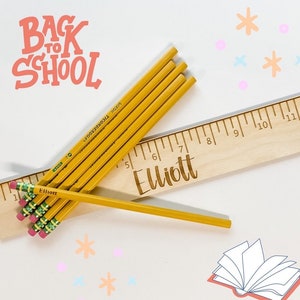 Personalized Ruler Personalized Pencils Cute School Supplies School Supply Labels Custom Pencil Engraved Pencils