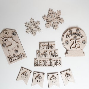 Christmas Tiered Tray Do It Yourself DIY Tier Tray DIY kit for adults DIY Tiered Tray Kit Tiered Tray Bundle Paint Party Kit Wood Craft Kits