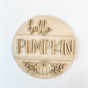 Hello Pumpkin Door Hanger Blanks Pumpkin Door Hanger Door Hanger Blank Blank Door Hanger Seasonal Door Hanger Fall Door Sign Fall Door Swag