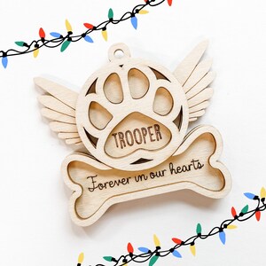 Dog Memorial Ornament Custom Dog Ornament Dog Remembrance Gift Custom Pet Ornament Dog Sympathy Gift Remembrance ornament Paw Print Ornament