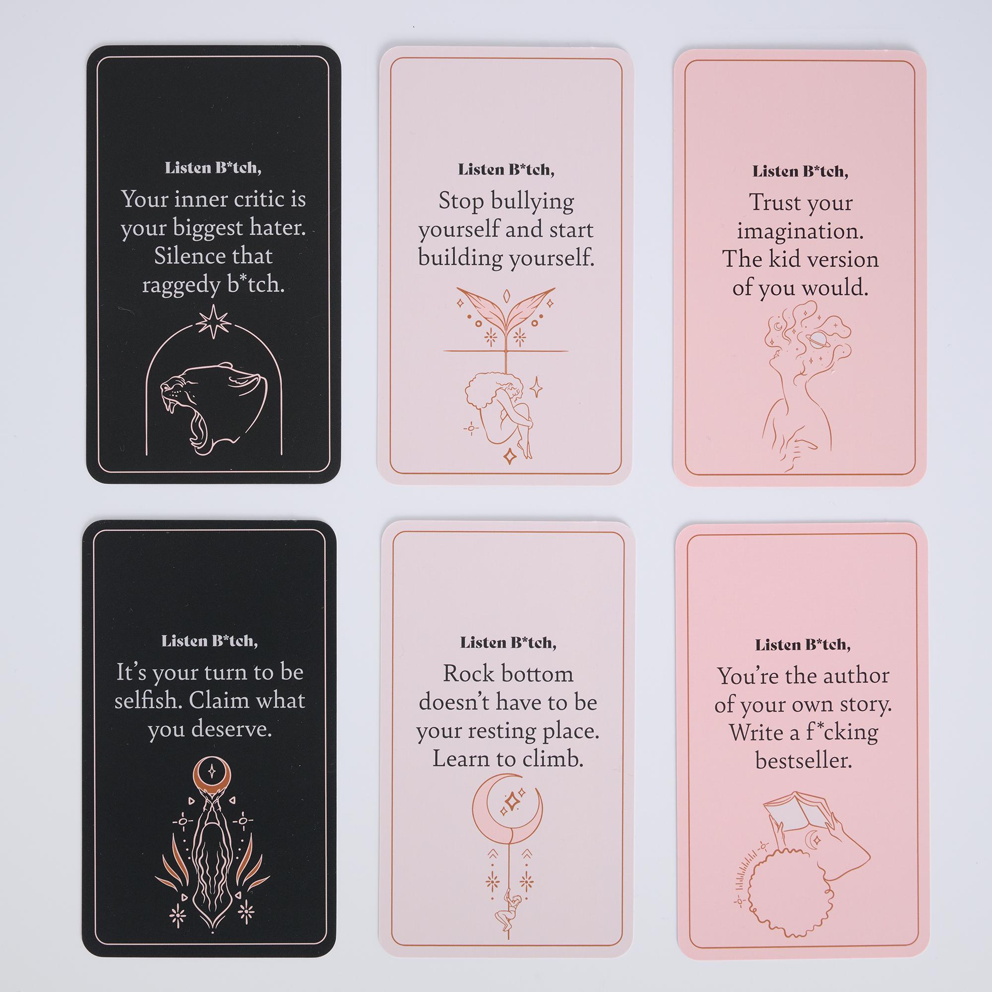 Édition New Mom | Listen Bitch Affirmations | Cartes d'affirmation pour conquérir le beau chaos de la maternité | Un cadeau pour les nouvelles mamans | Conquer the Beautiful Chaos of Motherhood
