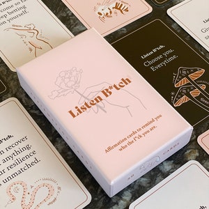 Listen Btch Cartes de vœux 50 affirmations audacieuses pour vous rappeler qui vous êtes Le cadeau parfait pour les soins personnels et la santé mentale image 6