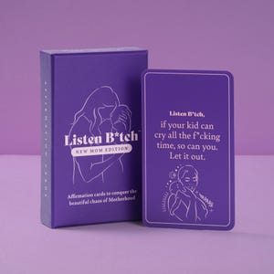 New Mom Edition | Bitch Affirmationen | Affirmationskarten, um das schöne Chaos der Mutterschaft zu erobern | Ein Weihnachtsgeschenk für neue Mütter