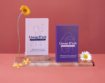 Édition nouvelle maman et grossesse | Écoutez B*tch Affirmations | Le coffret cadeau ultime pour les futures mamans | Un cadeau de Noël ou un article de Noël unique