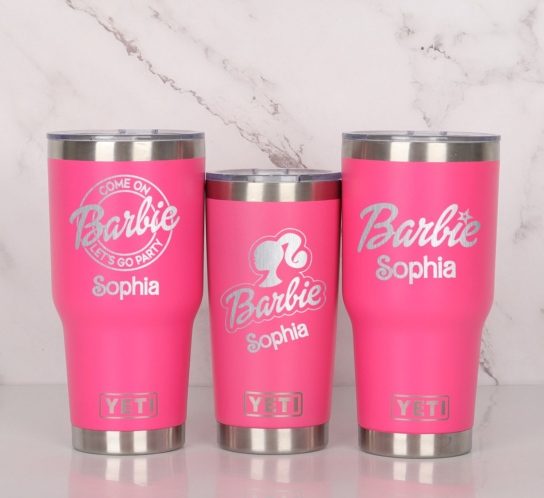 Barbie Yetibarbie Pink Yeti Tumbler Personalizedcustom Yeti Etsy