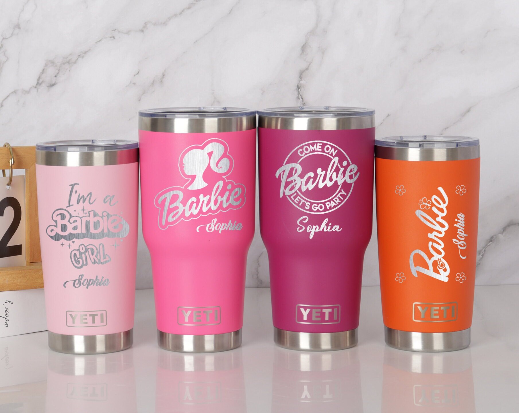 Barbie Yetibarbie Pink Yeti Tumbler Personalizedcustom Yeti Etsy