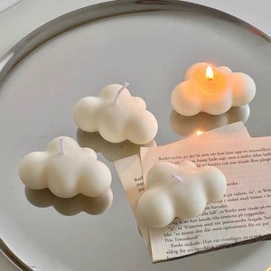 Customizable Cloud Candle set of 3 (L/M/S), Decor Candle, Soy Wax Candle, Handmade Candle, Cute Candle