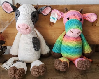 Cow Stuffed Animal Cattle Design Cow Amigurumi Bull Toy