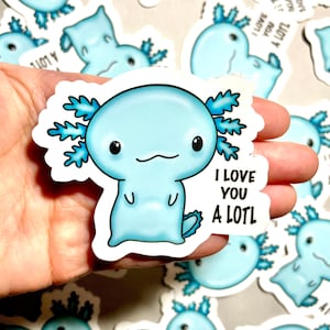 Axolotl Stickers | Axolotl Sticker | Kawaii Stickers | Axolotl Gift | Waterproof, Weatherproof Vinyl Decal | Laptop, Water Bottle, Gifts