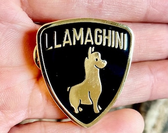 Llama Pin |  Llama Hard Enamel Pin| Farm Animal | Kawaii Pins | Animal Pins | Farm Animal Pins | Llama Gift Ideas | Cute Gold Enamel Pins