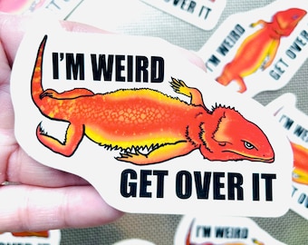 Bearded Dragon Stickers | Lizard Stickers | Reptile Stickers | Waterproof, Weatherproof Vinyl Decal | Laptop, Water Bottle, Gifts