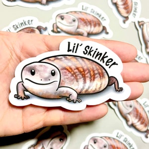 Blaue Zunge Skink Aufkleber | Skink Aufkleber | Reptil Aufkleber | Wasserdichter wetterfester Vinyl-Aufkleber | Laptop, Wasserflasche, Geschenke