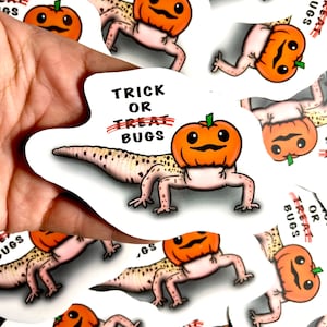 Leopard Gecko Stickers | Halloween Sticker | Reptile Stickers | Waterproof, Weatherproof Vinyl Decal | Laptop, Water Bottle, Gifts