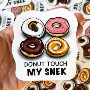 Large Donut Snake Sticker | Reptile Stickers | Animal Stickers | Waterproof, Weatherproof Vinyl Decal | Laptop, Water Bottle, Gifts, Planner