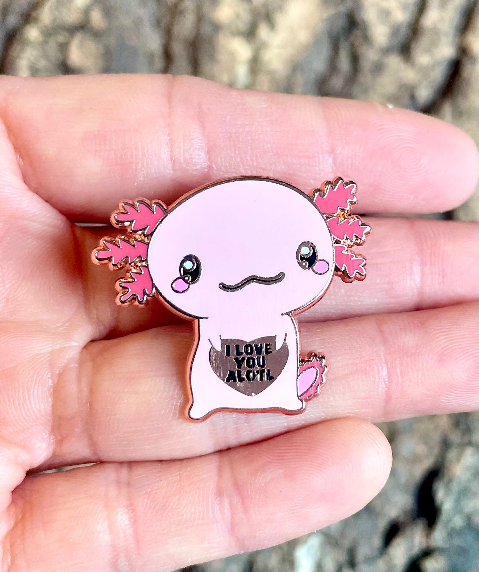 Axolotl Hard Enamel Pin | Axolotl Enamel Pin | Kawaii Pins | Animal ...