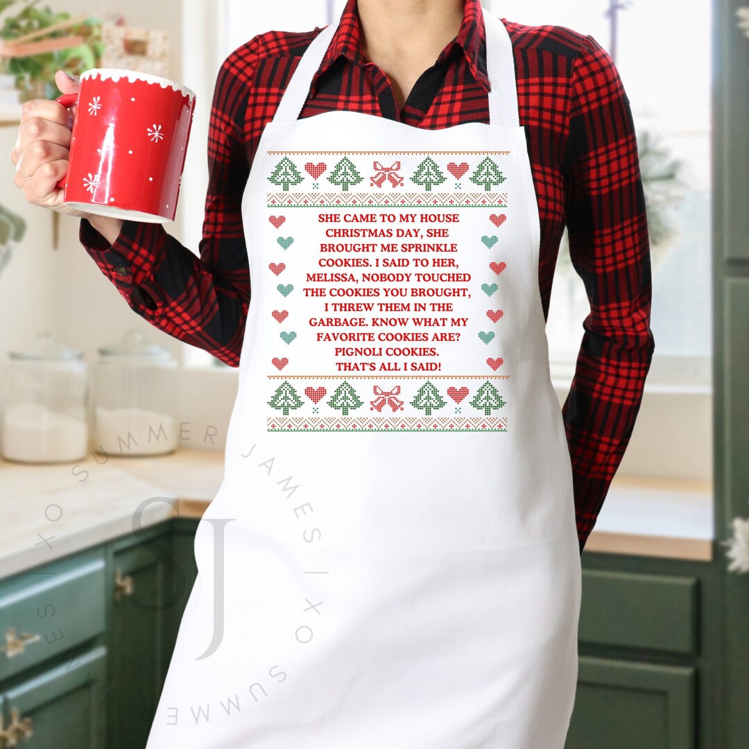 She Brought Me Sprinkle Cookies Apron Ugly Christmas Sweater, RHONJ