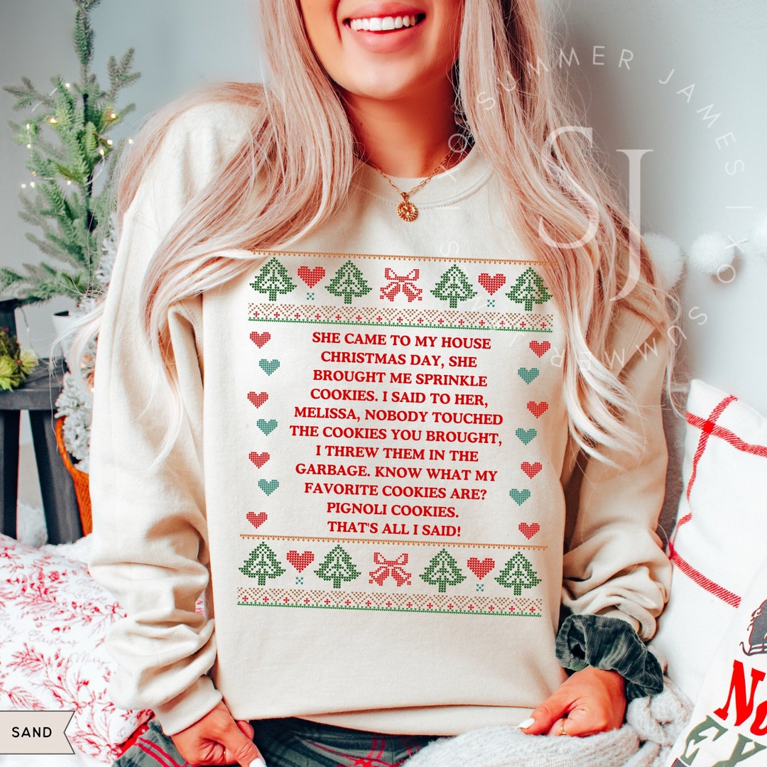She Brought Me Sprinkle Cookies Ugly Christmas Sweater, RHONJ