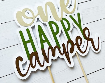 One Happy Camper Cake Topper