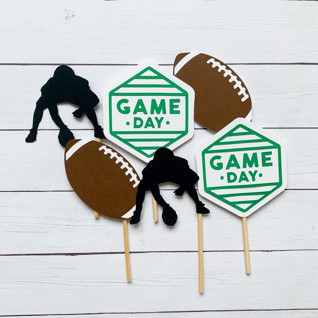 Game Day Football Cupcake Toppers Etsy