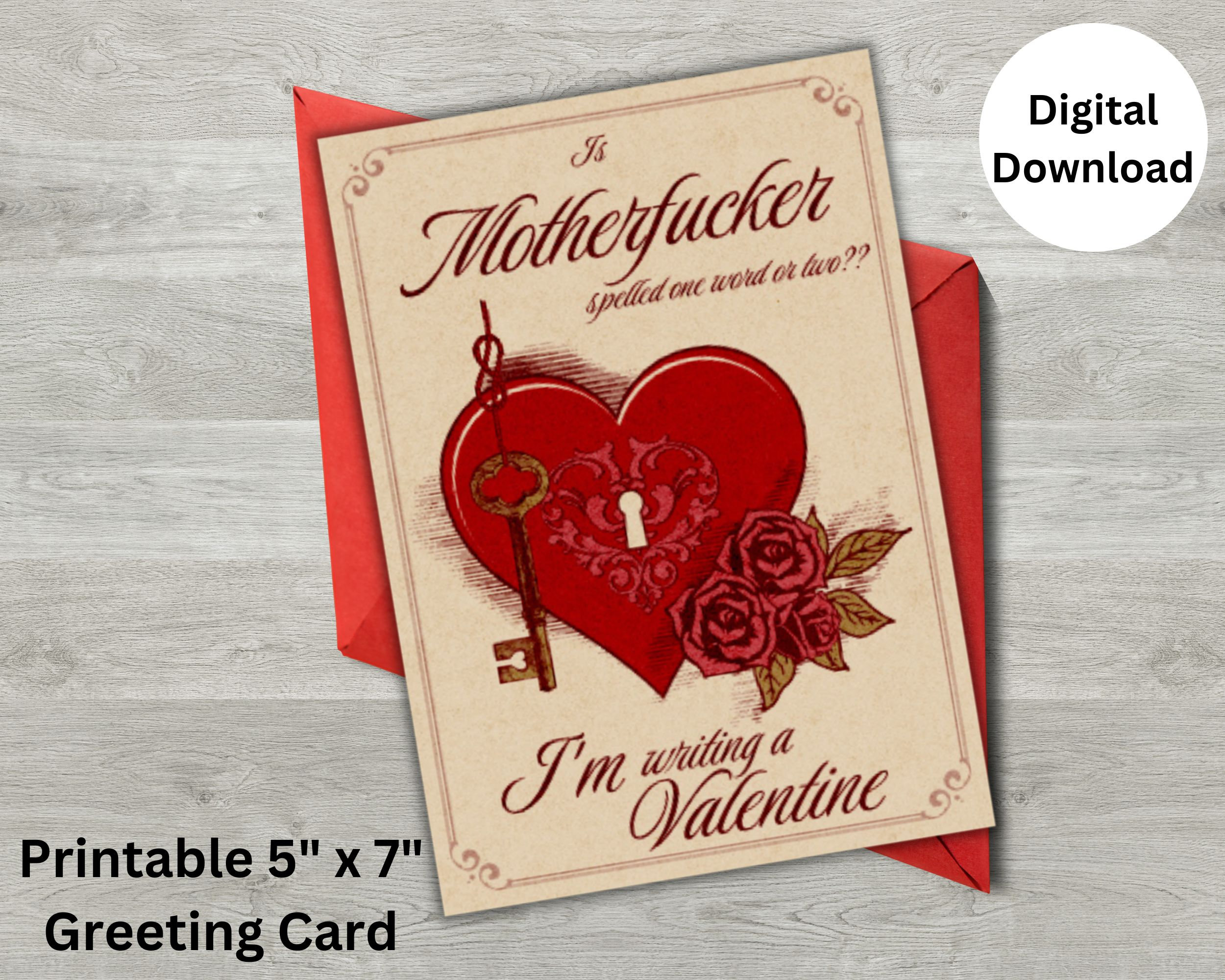 Printable Valentine Card for Adult Inappropriate Instant - Etsy