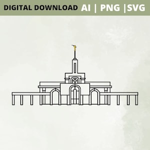 Mt Timpanogos Utah Temple Vector: LDS Cut File, SVG, Clipart (Digital Download)