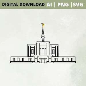 Download digital do Templo SUD de Ogden Utah | Templo SUD | Cortar arquivo | SVG | Vetor | Cricut | Clipart