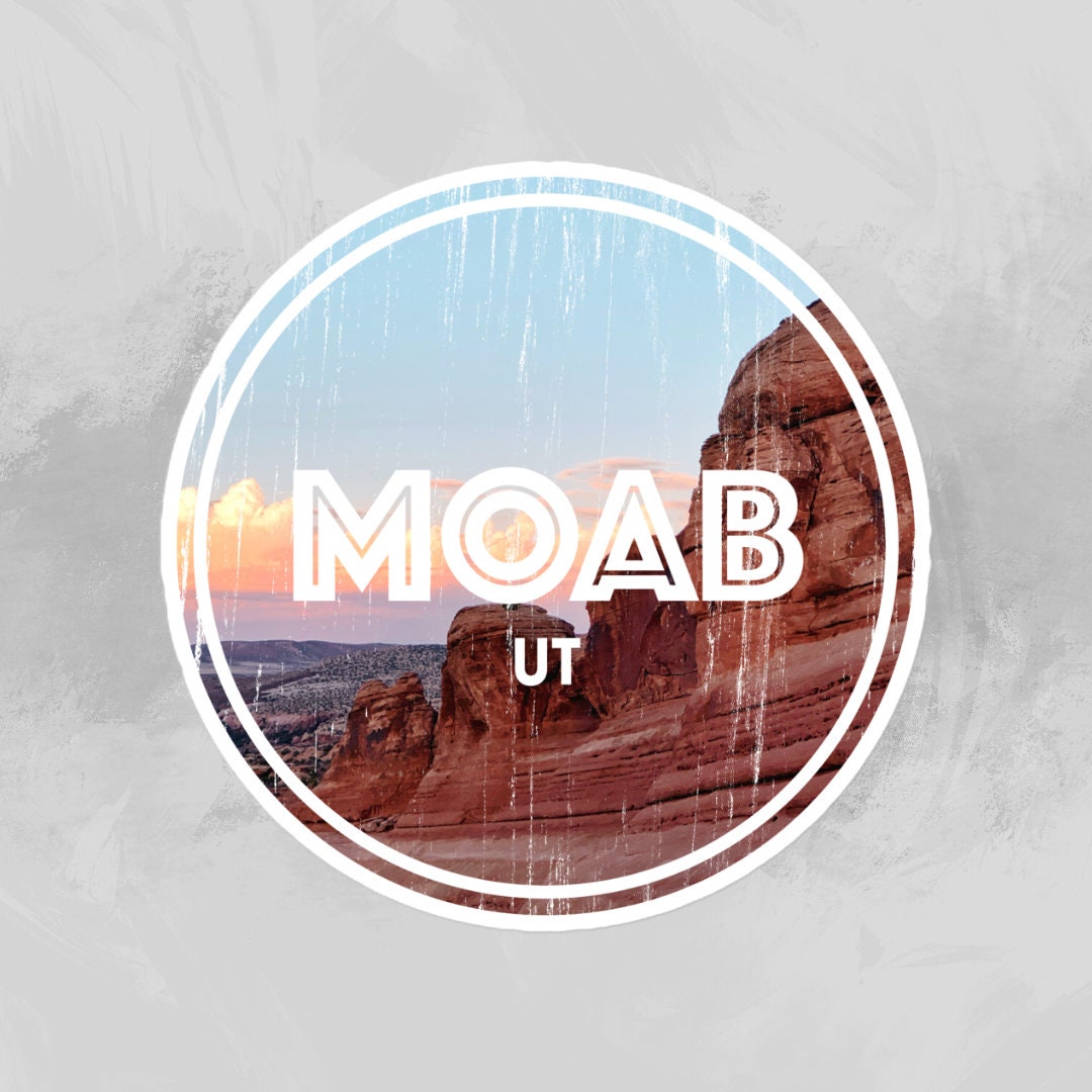 Moab Utah Sticker | Moab Sticker | Utah Sticker | Red Rock | Off Road Sticker | Hydroflask Sticker | Laptop Sticker
