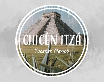 Chicen Itza Sticker | Mexico Sticker | Cancun Sticker | Yucatan Mexico Sticker | Chicen Itza | Maya | Hyrdroflask Sticker | Laptop Sticker