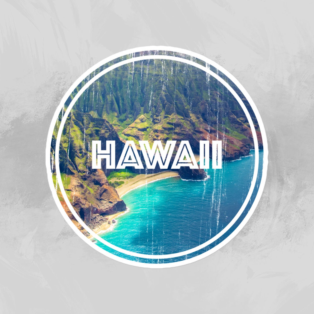 Hawaii Sticker Hawaii Oahu Sticker Maui Sticker Kauai Etsy