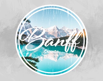 Banff Canada Sticker | Banff Sticker | Canada Sticker | Lake Louise | Moraine Lake | Emerald Lake | Hyrdroflask Sticker | Laptop Sticker