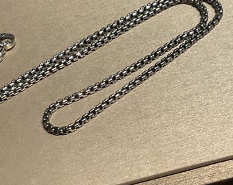 David Yurman 2.7 box chain  Sterling Silver 24 inches