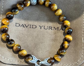 David Yurman Matrix Tiger Eye Sterling Silver Bracelet (8.5")