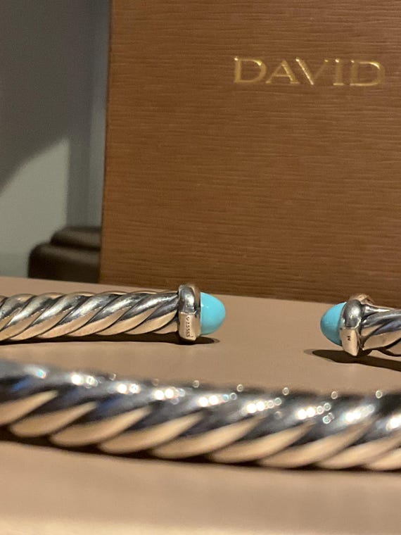 David Yurman 6mm Cable Flex Color Bracelet With 14K Turquoise