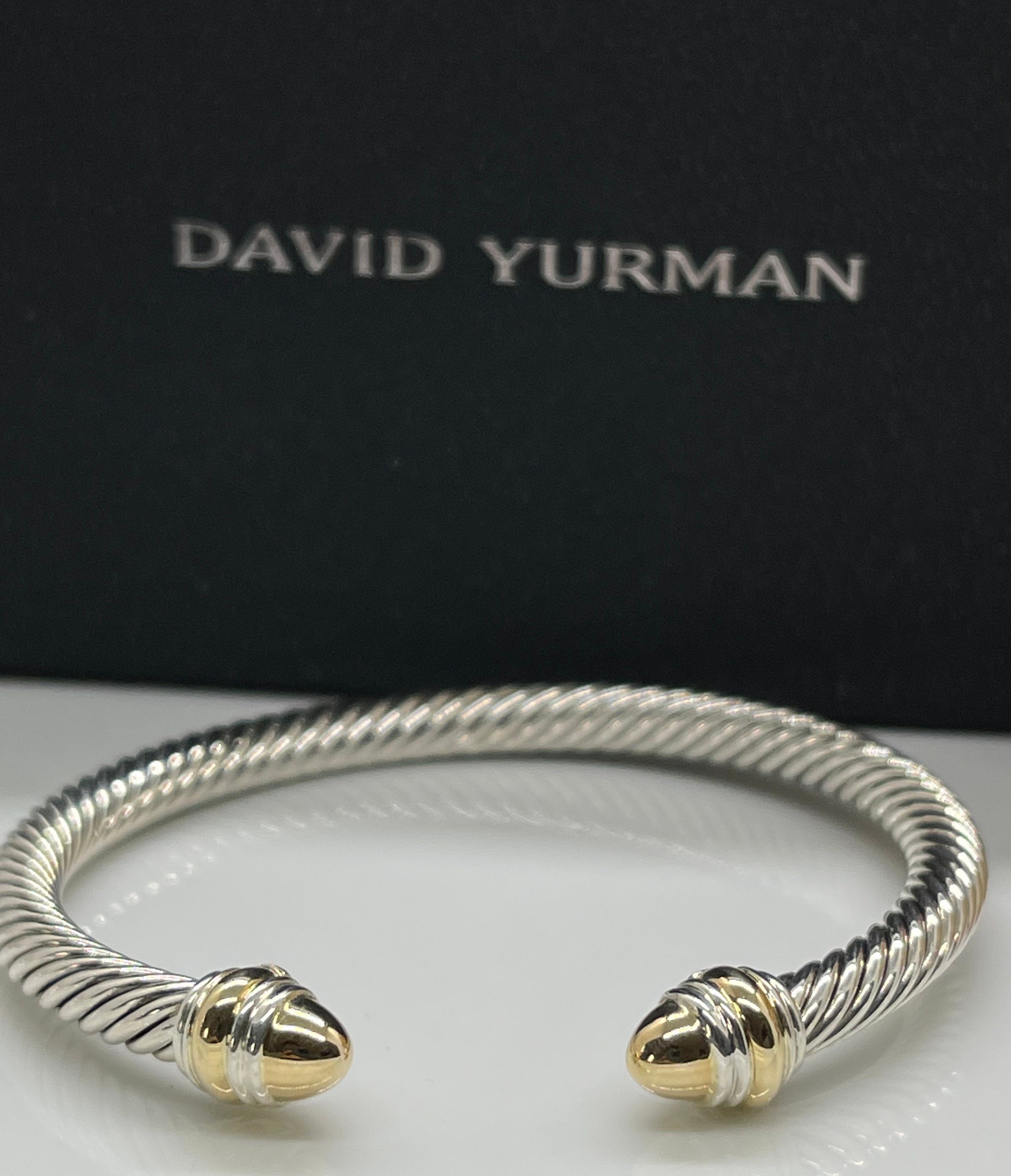 David Yurman 5mm Cable Classics Color Bracelet With 14K Yellow Gold