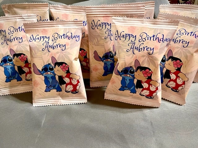 Lilo & Stitch Surf Island Birthday Party, Personalized Gable Favor Boxes,  Pack of 8 