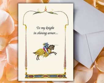 Romantic Medieval Knight Card For Him | Anniversary, Valentine's, Birthday, Knight, Middle Ages, Love, Husband, Ren Faire, Medievalcore