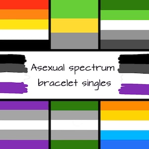 Ace spectrum pride flag bracelets (singles)