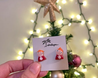 Ponyo Clay Earrings- Ghibli Studio