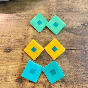 Statement Geometric El Dorado Movie Inspired Stud Earrings | Chel | | Handmade Polymer Clay Earrings | new design