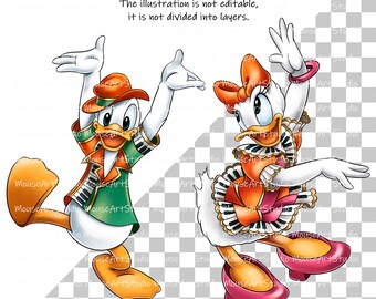 ミニーマウスとミッキーマウスのクリップアート：グーフィー、ドナルド