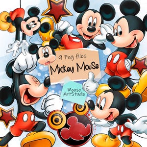 Clipart digitale, Topolino, Buon compleanno, Illustrazioni digitali, Download immediato