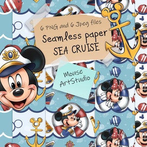 Sea Cruise, Decorative Paper, Mickey And Minnie Mouse, Donald And.