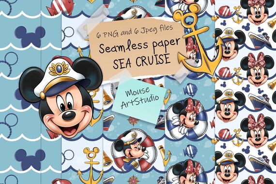 Sea Cruise, Decorative Paper, Mickey And Minnie Mouse, Donald And.